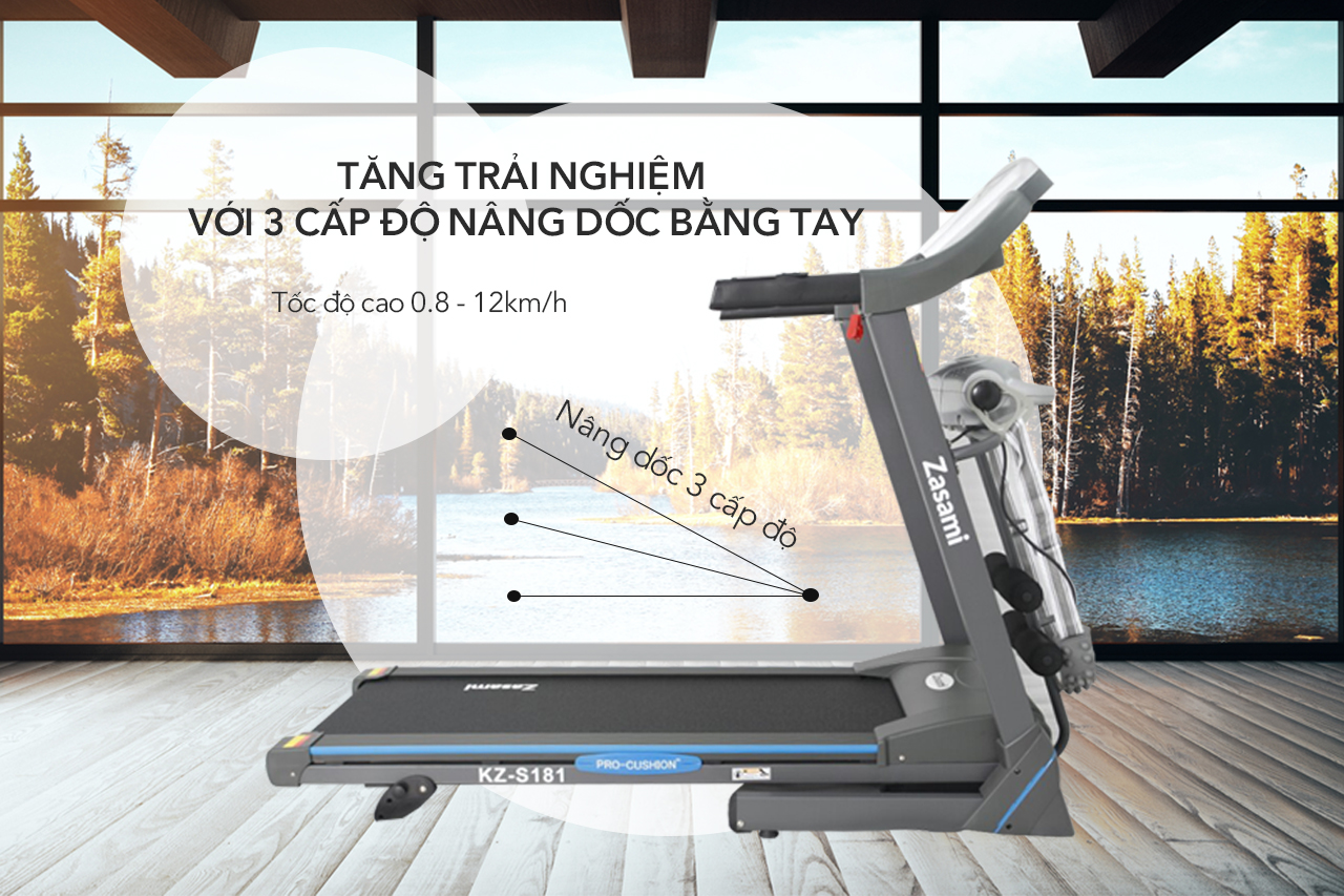 Máy chạy bộ gia đình Zasami KZ-S181