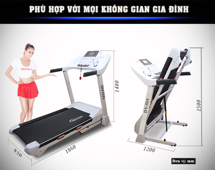 Máy chạy bộ điện đơn năng Đại Việt DV-555